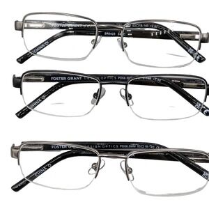 Foster Grant Design Optics Metal Reading Glasses 3 Pack +2.50 SR0423 Rectangle